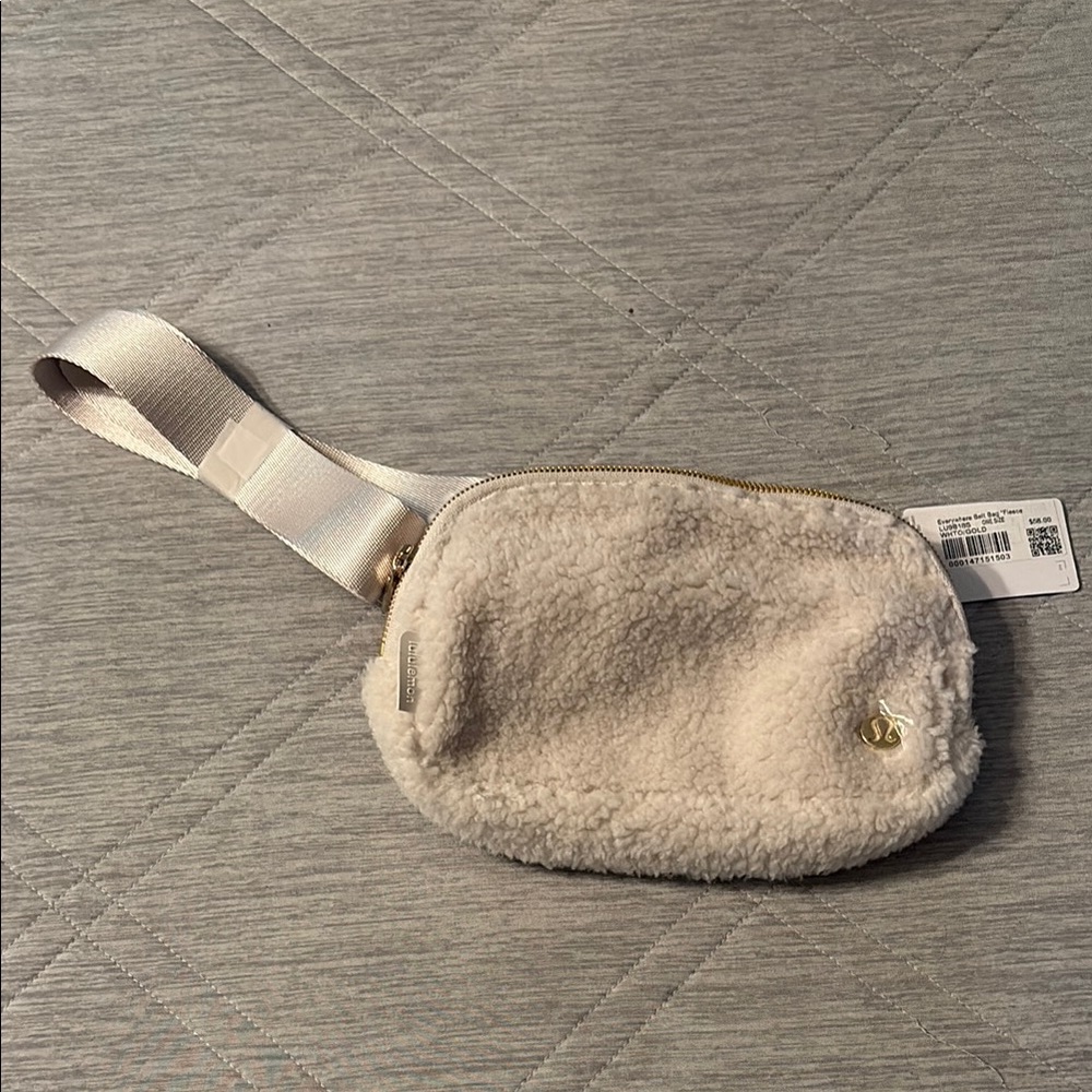 Lululemon Athletica Cream Plush Crossbody Bag